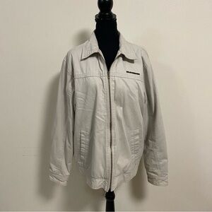 Quicksilver Jacket Men’s Medium off white Sherpa lined chore coat barn jacket